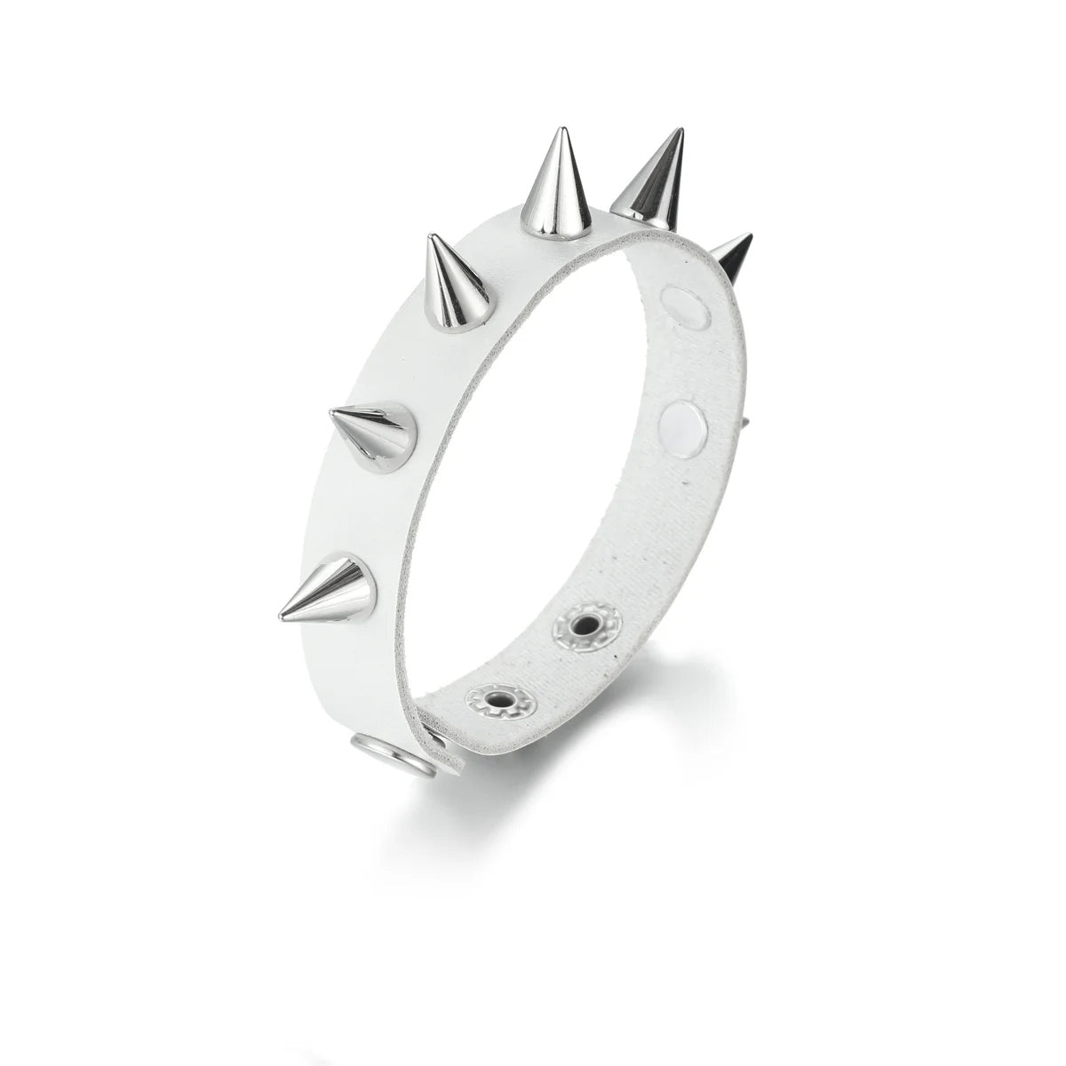 Studded Leather Punk Cuff Bracelet - Toxic Skullz