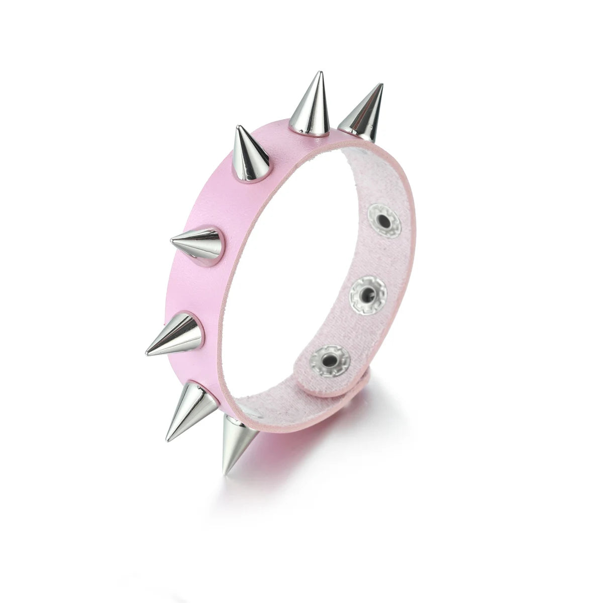 Studded Leather Punk Cuff Bracelet - Toxic Skullz