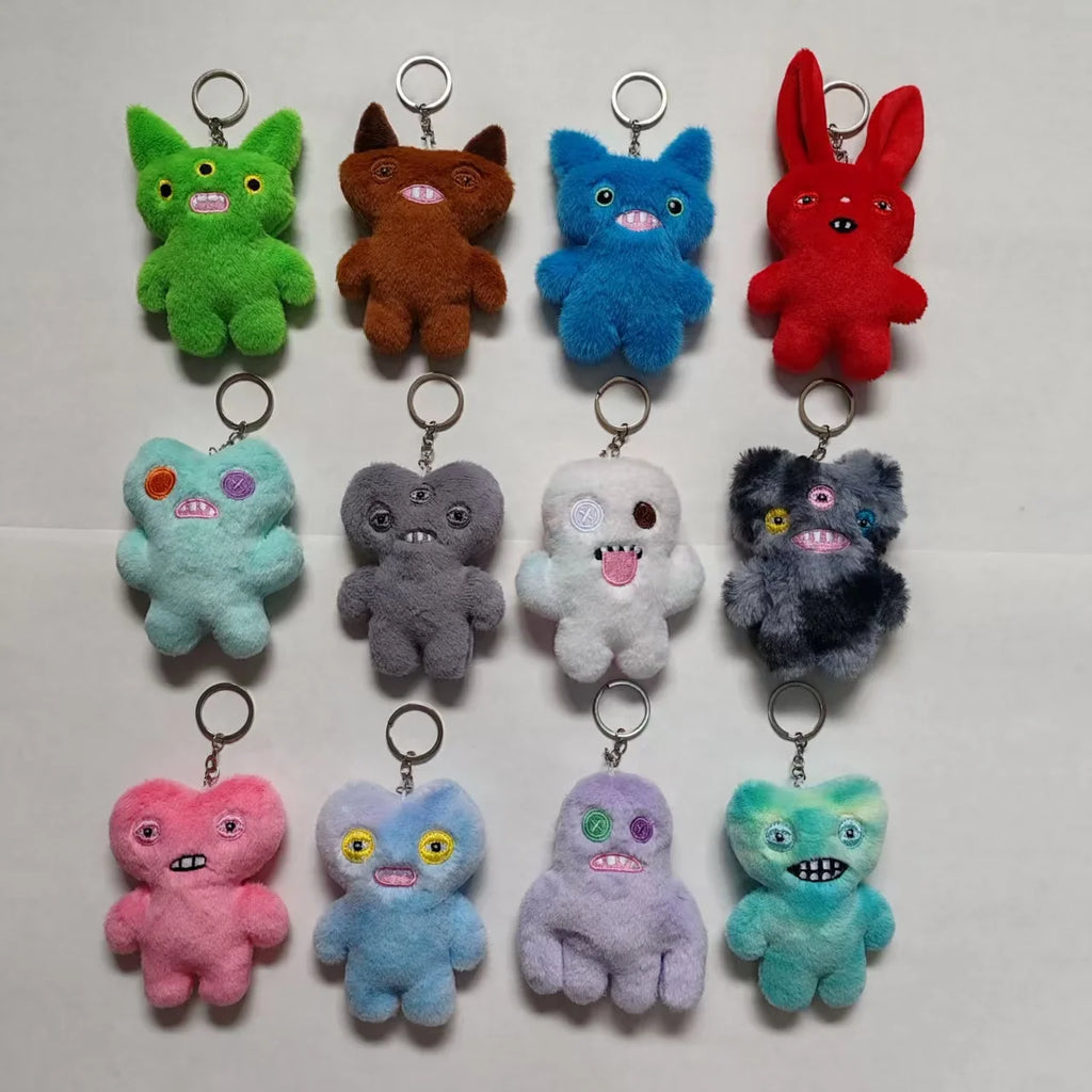 Soft Ugly Teeth Monster Plush Toy 10cm Stuffed Multi Eyed Creature Doll Shopping Mall Arcade Machine Prize Direct Sale Item