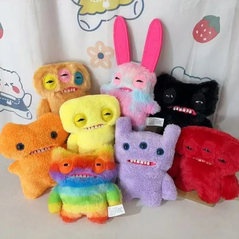 Soft Ugly Teeth Monster Plush Toy 10cm Stuffed Multi Eyed Creature Doll Shopping Mall Arcade Machine Prize Direct Sale Item