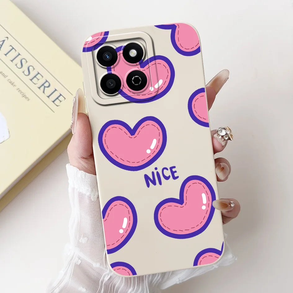 For Honor X7c 4G Case ALT-LX2 Shockproof Cover Sweet Girls Love Heart Soft Liquid Silicone Phone Cases For Honor 200 Smart Coque - Toxic Skullz