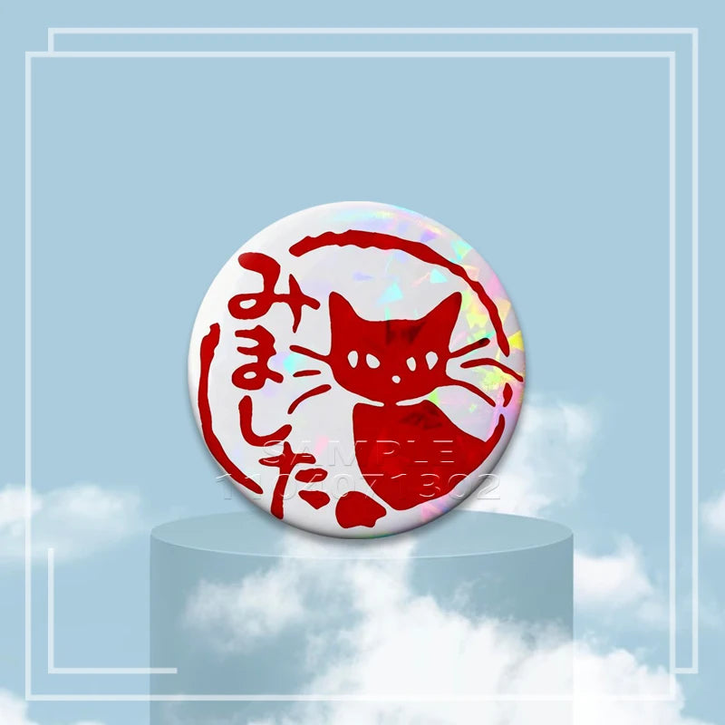Y2K Holographic Eye Funny Face Badge Cute Cat Star Pins I Love EMO Boys Brooches DIY Backpack Jeans Decor Aesthetic Accessories - Toxic Skullz