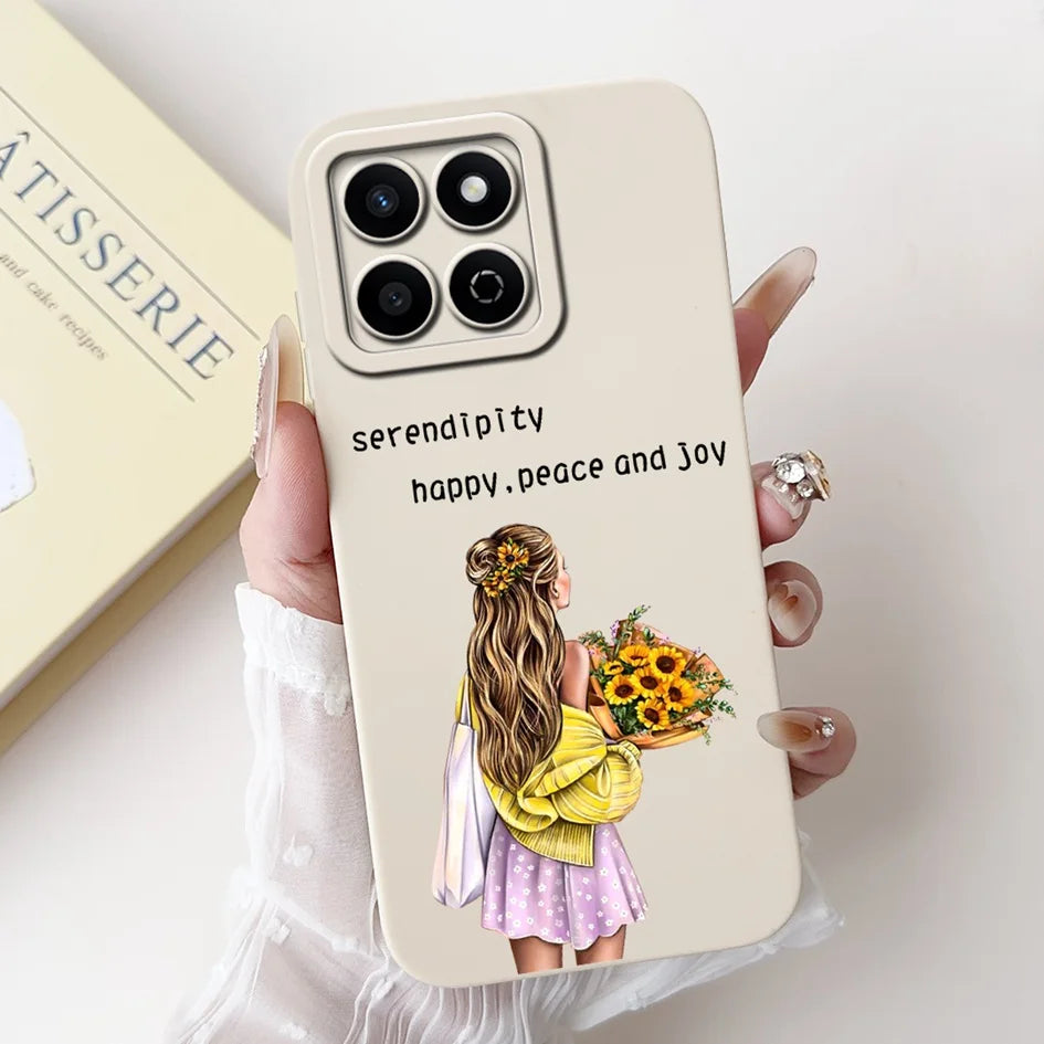 For Honor X7c 4G Case ALT-LX2 Shockproof Cover Sweet Girls Love Heart Soft Liquid Silicone Phone Cases For Honor 200 Smart Coque - Toxic Skullz