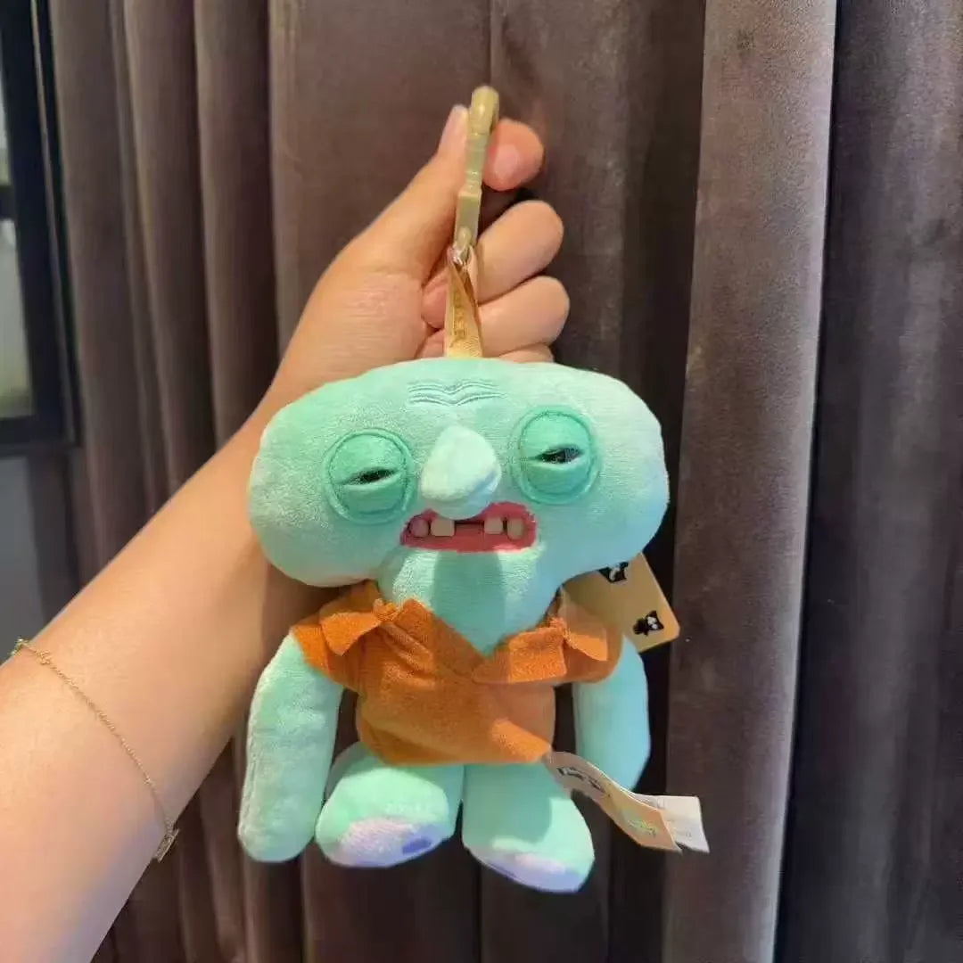 Original Fuggler SpongeBob Patrick Keychain Bag Charm for Backpack Decoration Soft Plush Doll Teeth Monster Ugly Cute Funny Toy - Toxic Skullz