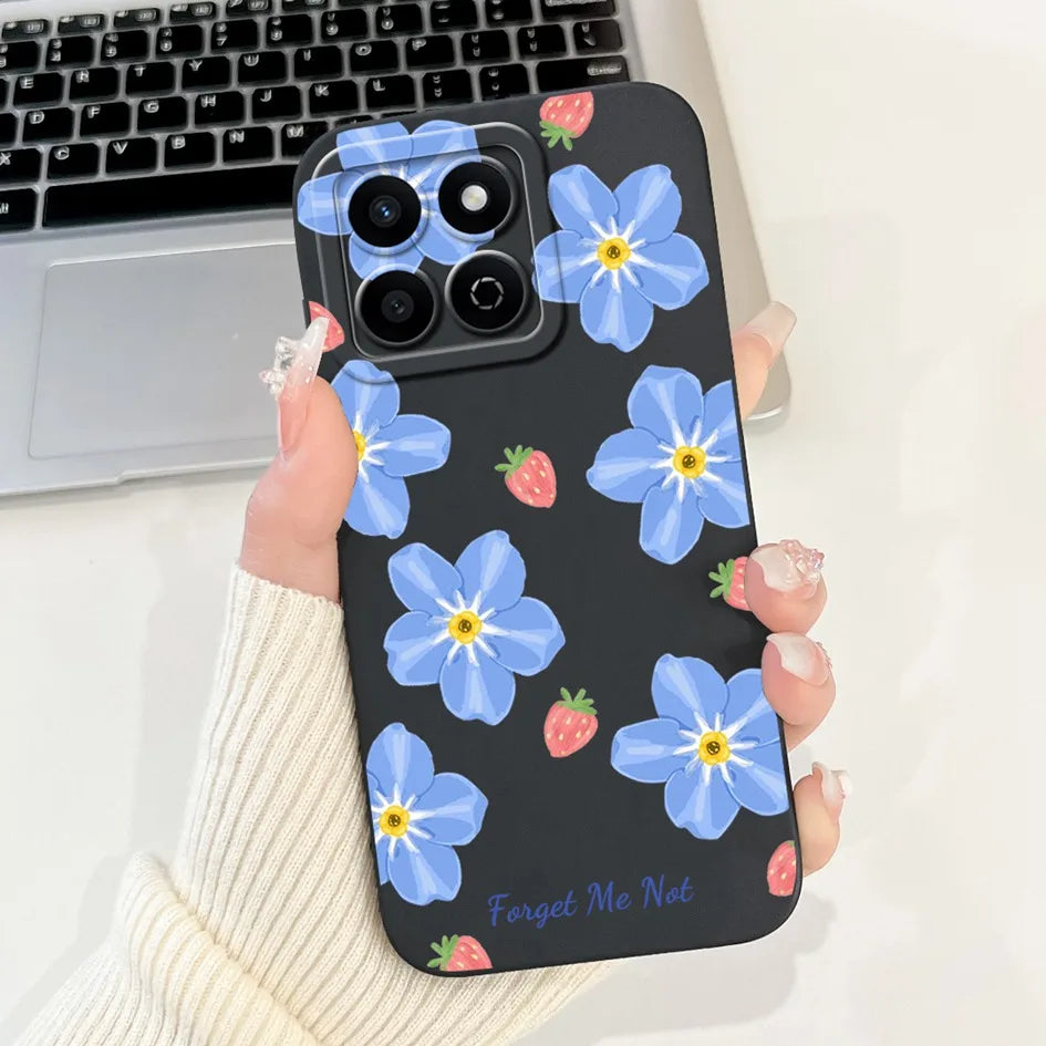 For Honor X7c 4G Case ALT-LX2 Shockproof Cover Sweet Girls Love Heart Soft Liquid Silicone Phone Cases For Honor 200 Smart Coque - Toxic Skullz
