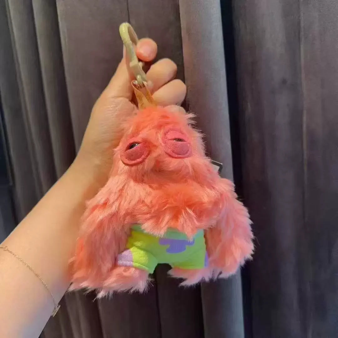 Original Fuggler SpongeBob Patrick Keychain Bag Charm for Backpack Decoration Soft Plush Doll Teeth Monster Ugly Cute Funny Toy - Toxic Skullz