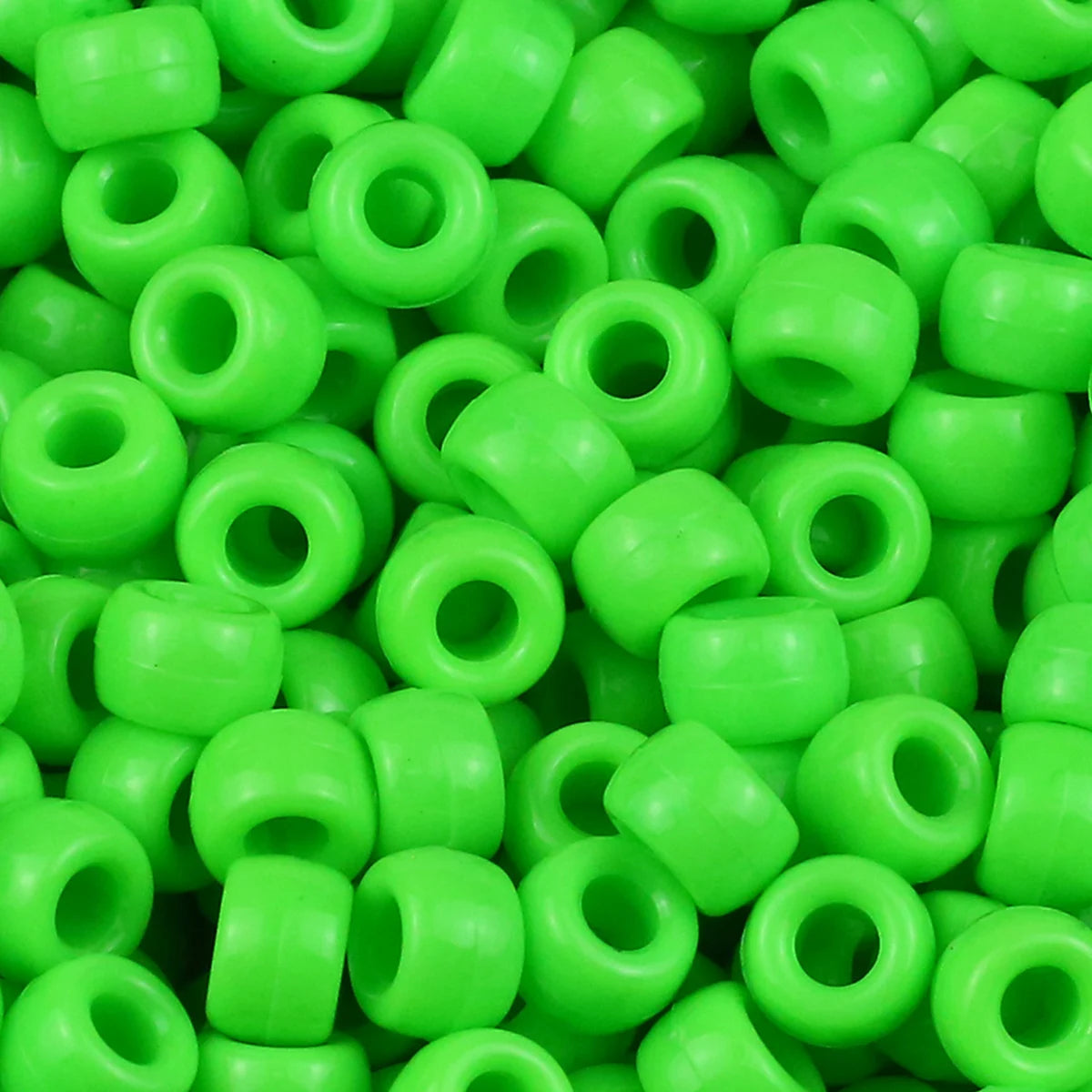 1200Pcs multi-colored Large Hole Pony Beads Plastic Beads For Bracelets Making DIY Crafts - Toxic Skullz
