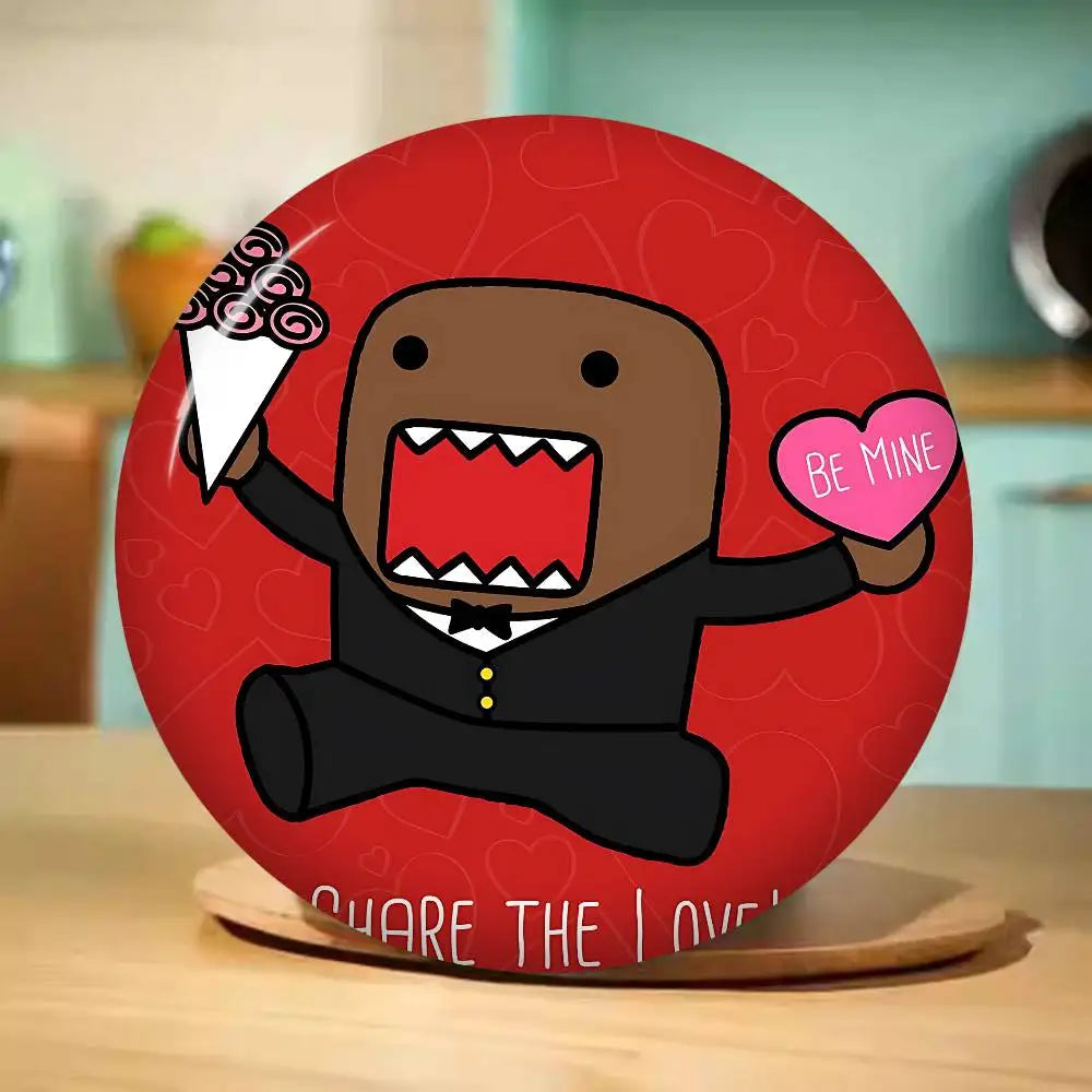 Cute Domo Kun 58mm Handmade Brooch Cartoon Cosplay Badge on Backpack Jewelry Accessories Gifts - Toxic Skullz