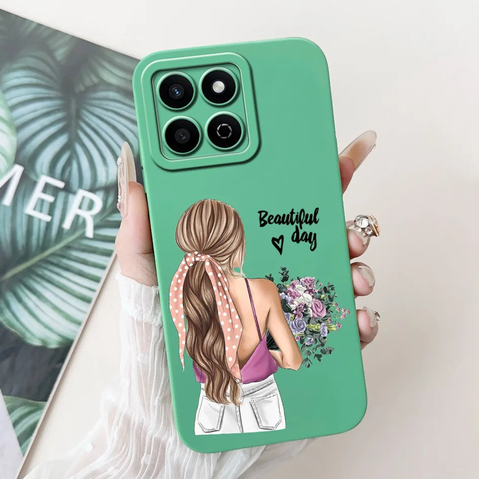 For Honor X7c 4G Case ALT-LX2 Shockproof Cover Sweet Girls Love Heart Soft Liquid Silicone Phone Cases For Honor 200 Smart Coque - Toxic Skullz