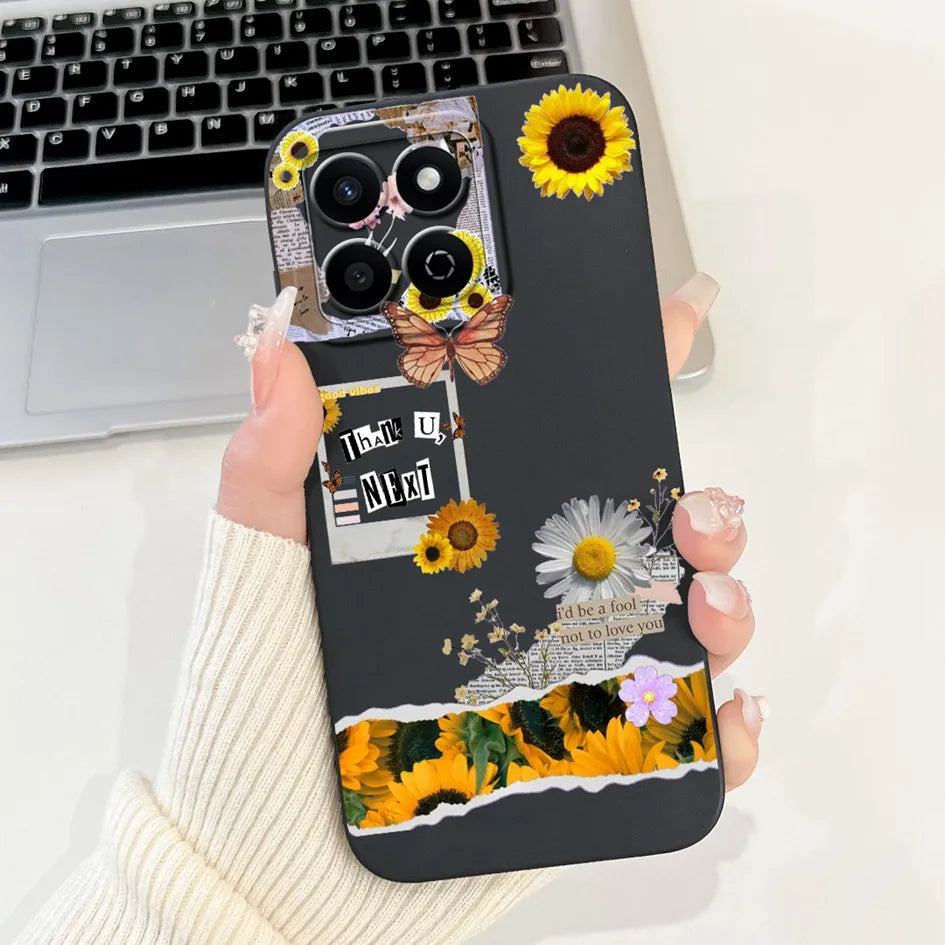 For Honor X7c 4G Case ALT-LX2 Shockproof Cover Sweet Girls Love Heart Soft Liquid Silicone Phone Cases For Honor 200 Smart Coque - Toxic Skullz