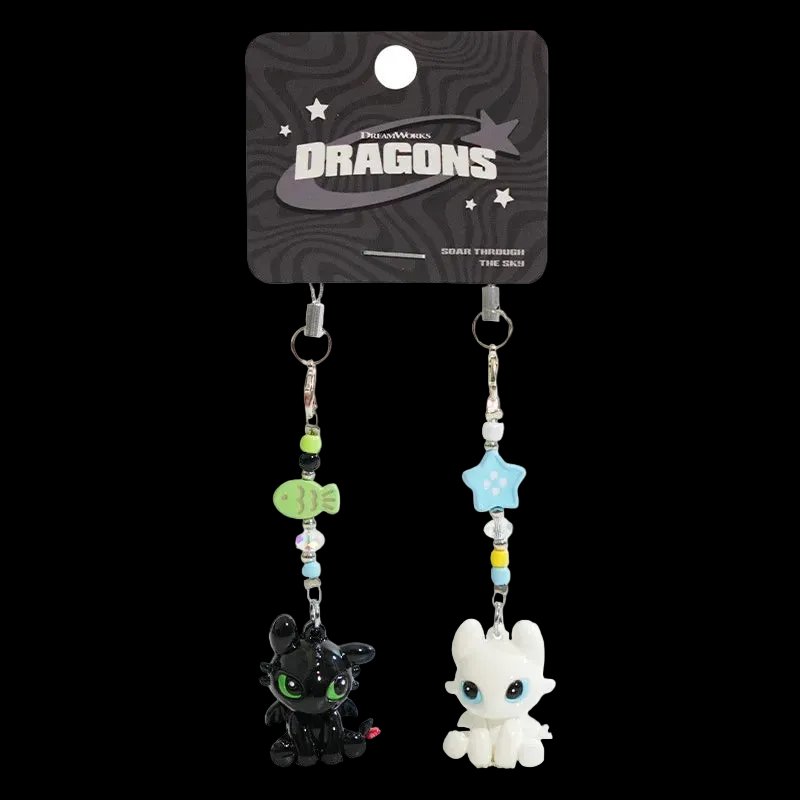 Authentic Dragon Taming Master Flying Toothless Boy Keychain New Bag Pendant Small Accessories Car Keychain Decorative Gift - Toxic Skullz