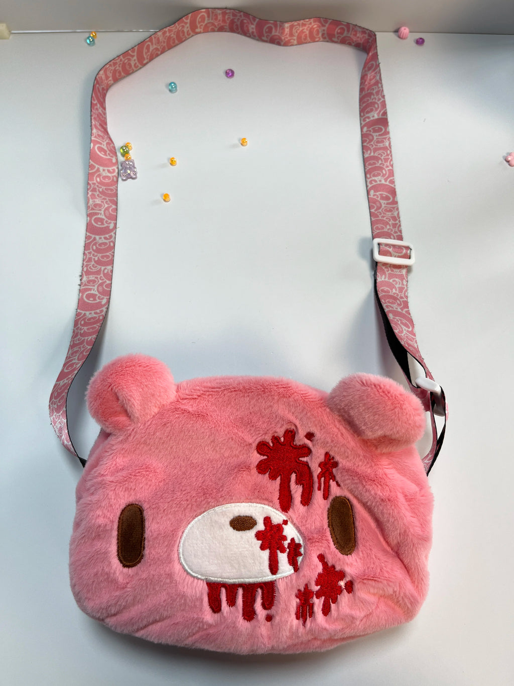 Pastel Goth Bloody Bear Crossbody Bag - Toxic Skullz