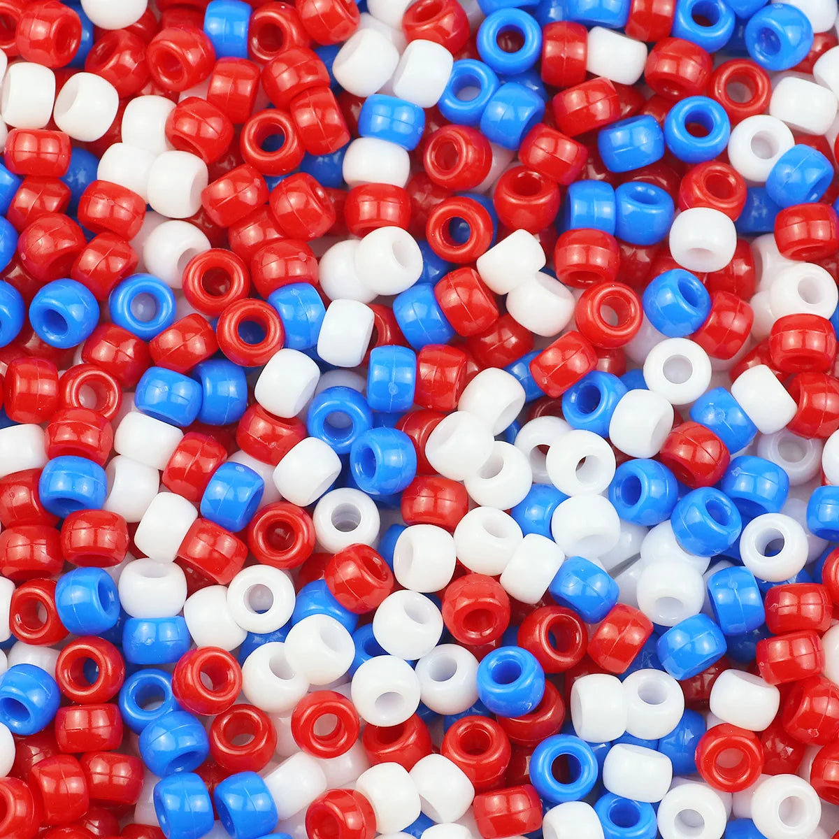 1200Pcs multi-colored Large Hole Pony Beads Plastic Beads For Bracelets Making DIY Crafts - Toxic Skullz