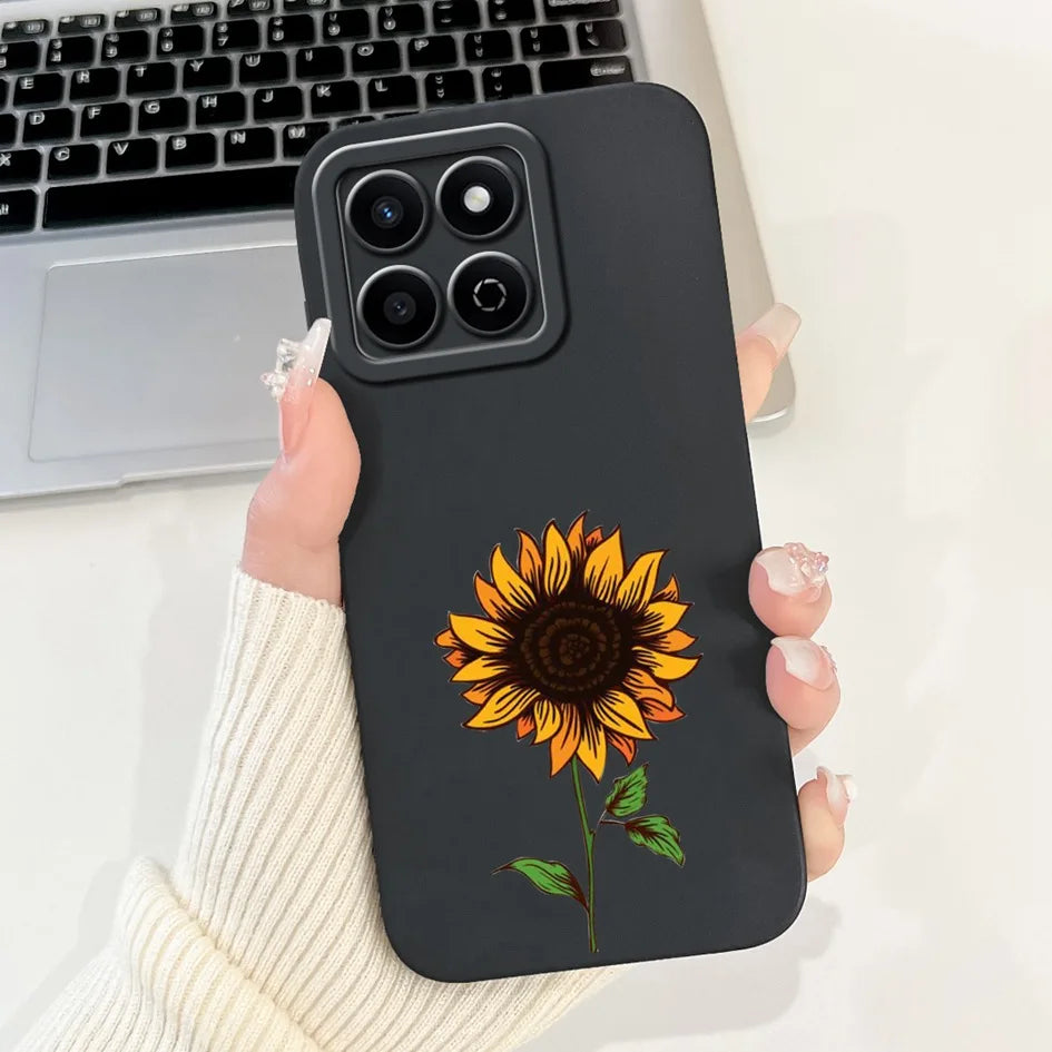 For Honor X7c 4G Case ALT-LX2 Shockproof Cover Sweet Girls Love Heart Soft Liquid Silicone Phone Cases For Honor 200 Smart Coque - Toxic Skullz