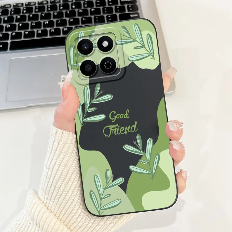 For Honor X7c 4G Case ALT-LX2 Shockproof Cover Sweet Girls Love Heart Soft Liquid Silicone Phone Cases For Honor 200 Smart Coque - Toxic Skullz