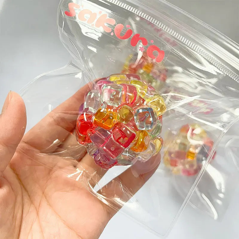 Ice Bead Squishy Stress Ball | Sensory Fidget Toy for Kids & Adults - Toxic Skullz