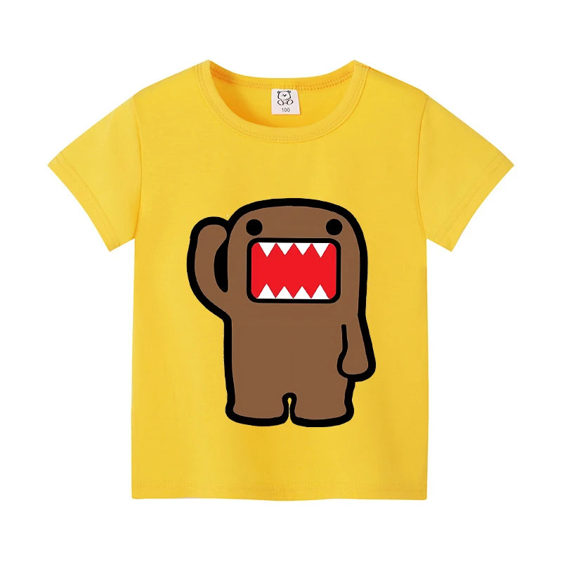 Cute Domos Kuns Short Sleeve Cartoon Boys Girls Clothes Summer Exquisite Fashion Hip Hop Casual Outdoor Wear Toddler Tops Gifts - Toxic Skullz