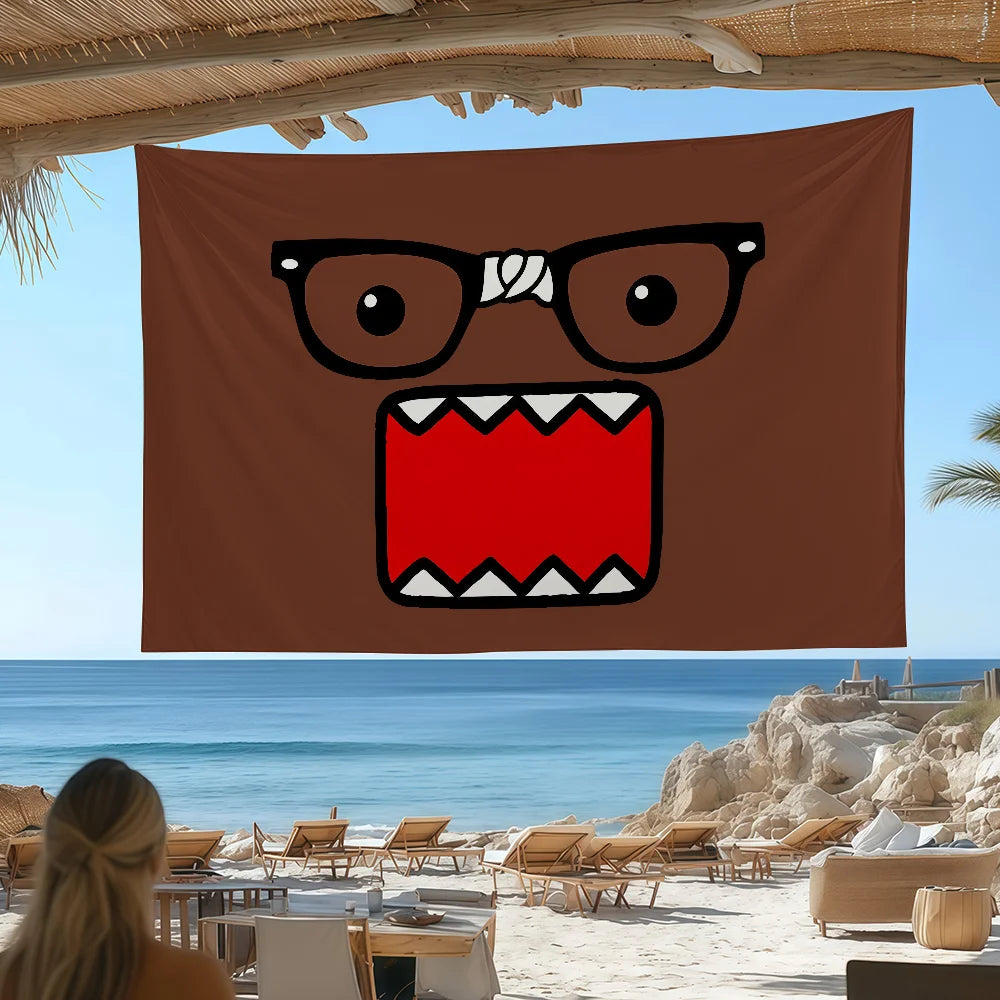 Cute Domo Kun flag For Bedroom Living Bar Garden Outdoor Active Decoration Background And Concert - Toxic Skullz