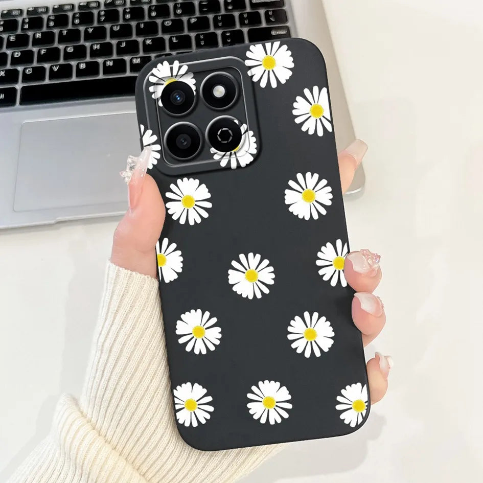 For Honor X7c 4G Case ALT-LX2 Shockproof Cover Sweet Girls Love Heart Soft Liquid Silicone Phone Cases For Honor 200 Smart Coque - Toxic Skullz
