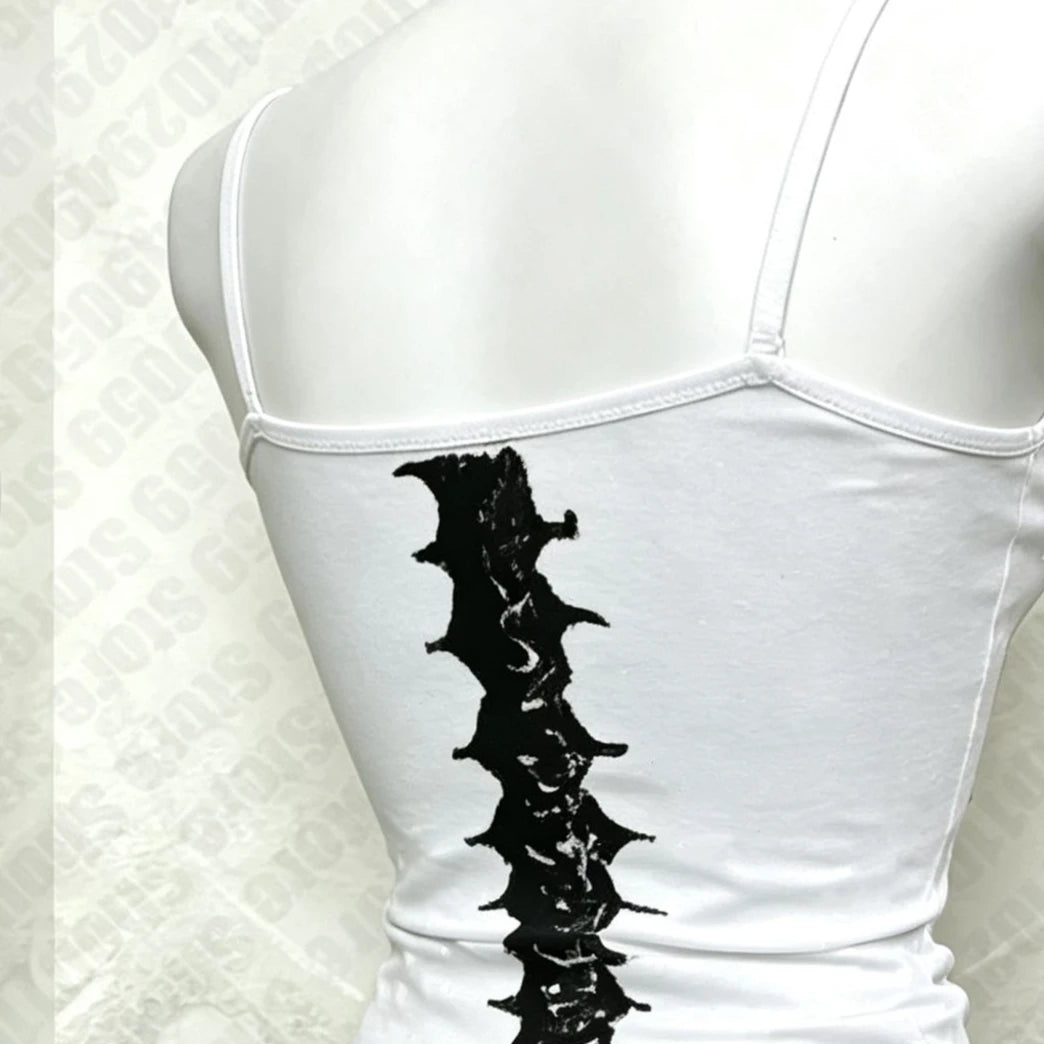 Skeleton Ribcage Graphic Cami Top - Toxic Skullz
