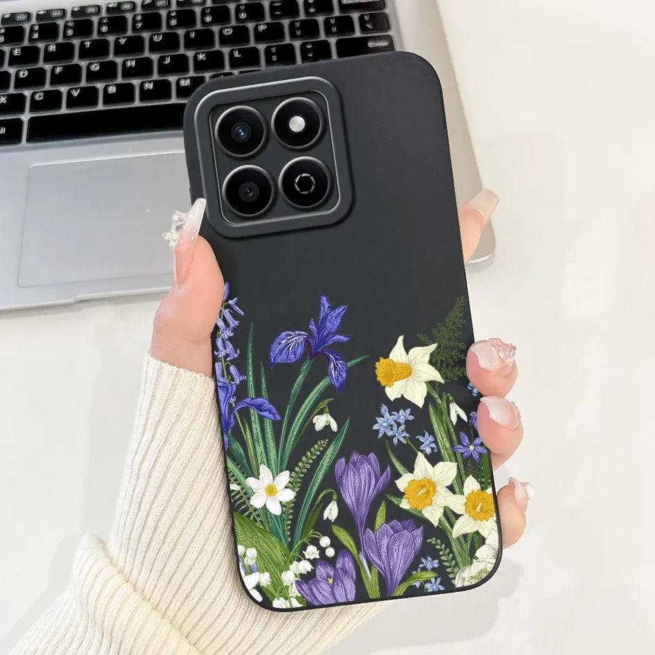 For Honor X7c 4G Case ALT-LX2 Shockproof Cover Sweet Girls Love Heart Soft Liquid Silicone Phone Cases For Honor 200 Smart Coque - Toxic Skullz