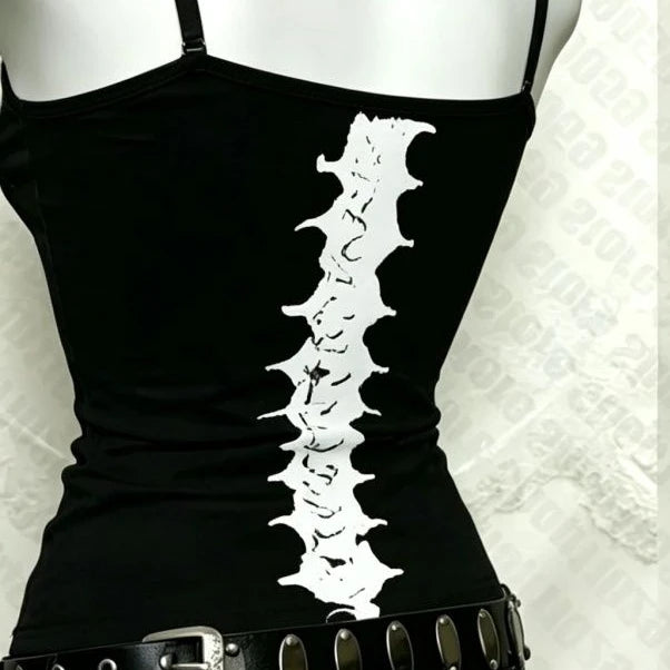 Skeleton Ribcage Graphic Cami Top - Toxic Skullz