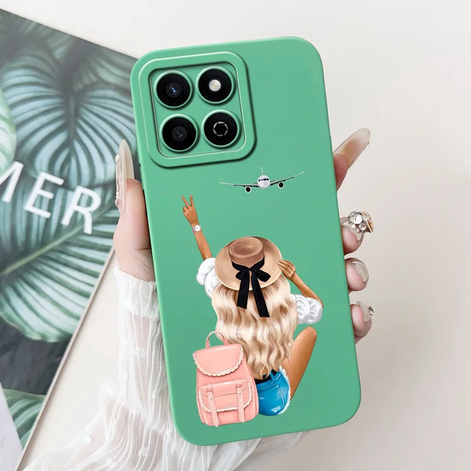 For Honor X7c 4G Case ALT-LX2 Shockproof Cover Sweet Girls Love Heart Soft Liquid Silicone Phone Cases For Honor 200 Smart Coque - Toxic Skullz