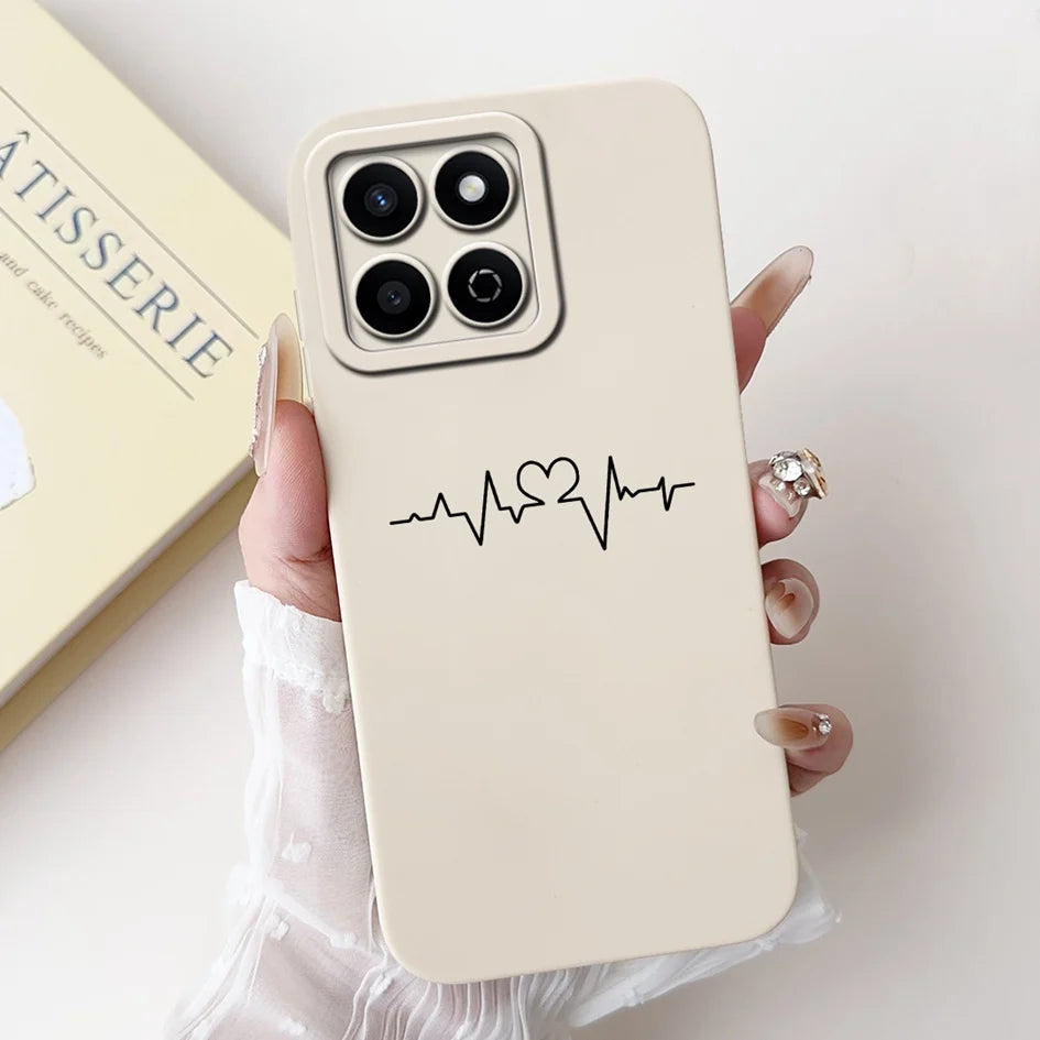 For Honor X7c 4G Case ALT-LX2 Shockproof Cover Sweet Girls Love Heart Soft Liquid Silicone Phone Cases For Honor 200 Smart Coque - Toxic Skullz