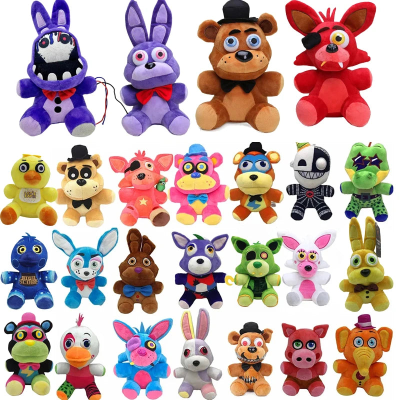 Five Night At Freddy Fnaf Cute Plush Toys Game Doll Bonnie Bear Foxy Cartoon Stuffed Dolls Freddy Toy Gifts - Toxic Skullz