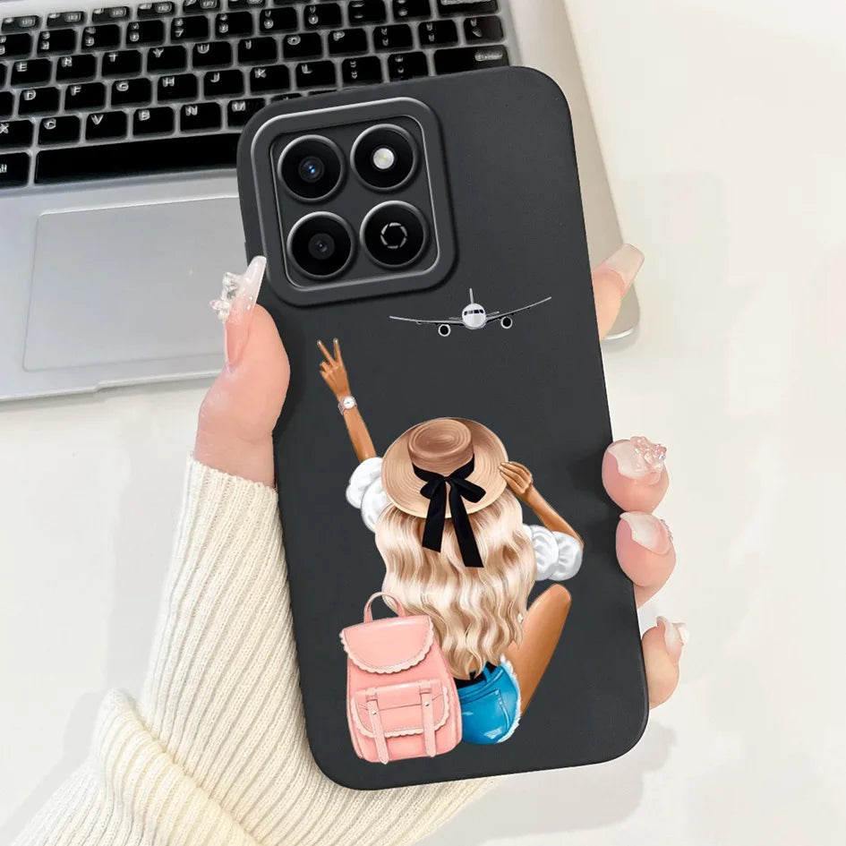 For Honor X7c 4G Case ALT-LX2 Shockproof Cover Sweet Girls Love Heart Soft Liquid Silicone Phone Cases For Honor 200 Smart Coque - Toxic Skullz