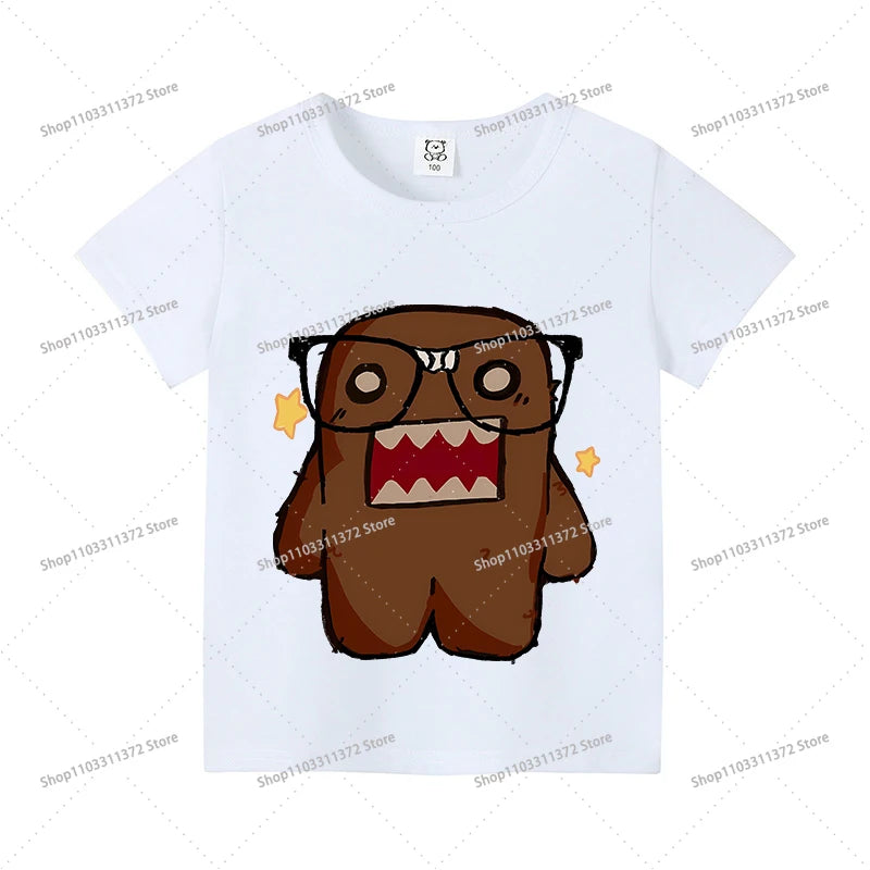 Cute Domos Kuns Short Sleeve Cartoon Boys Girls Clothes Summer Exquisite Fashion Hip Hop Casual Outdoor Wear Toddler Tops Gifts - Toxic Skullz