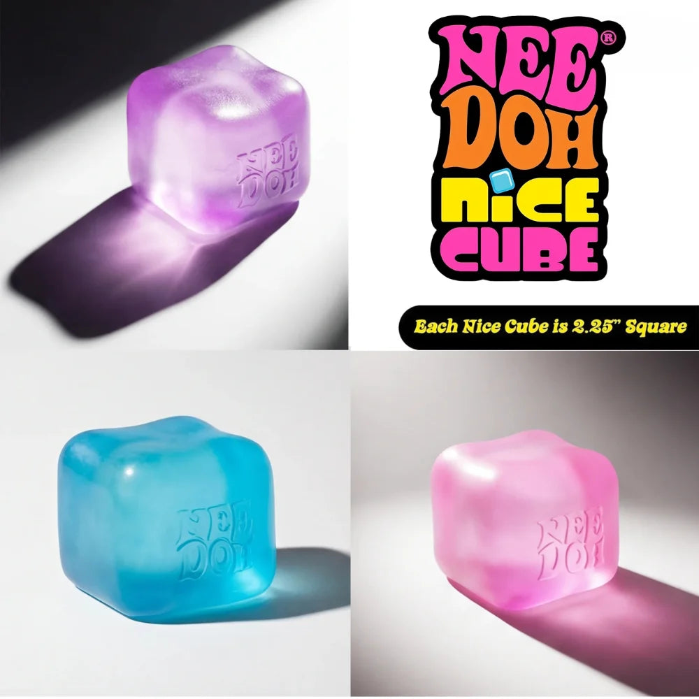 Trending Nee Doh Jellyfish & Cube Squish Toy, Soft Jelly Squeeze Stress Relief Fidget Toy, Sensory NeeDoh for Kids & Adults - Toxic Skullz