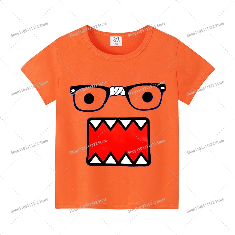 Cute Domos Kuns Short Sleeve Cartoon Boys Girls Clothes Summer Exquisite Fashion Hip Hop Casual Outdoor Wear Toddler Tops Gifts - Toxic Skullz