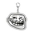 Creative Troll Face Keychains No Me Gusta Rage Forever Alone Acrylic Pendant Key Chain Backpack Car Ornament Comic Fans Gift - Toxic Skullz