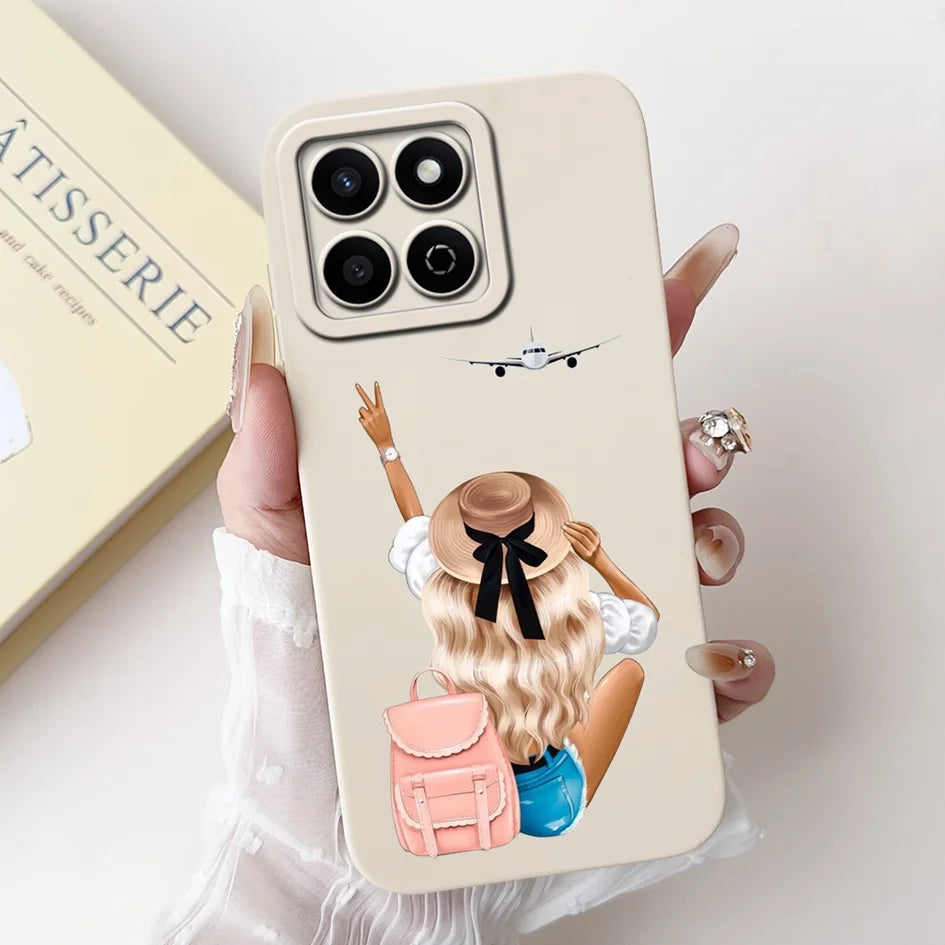 For Honor X7c 4G Case ALT-LX2 Shockproof Cover Sweet Girls Love Heart Soft Liquid Silicone Phone Cases For Honor 200 Smart Coque - Toxic Skullz