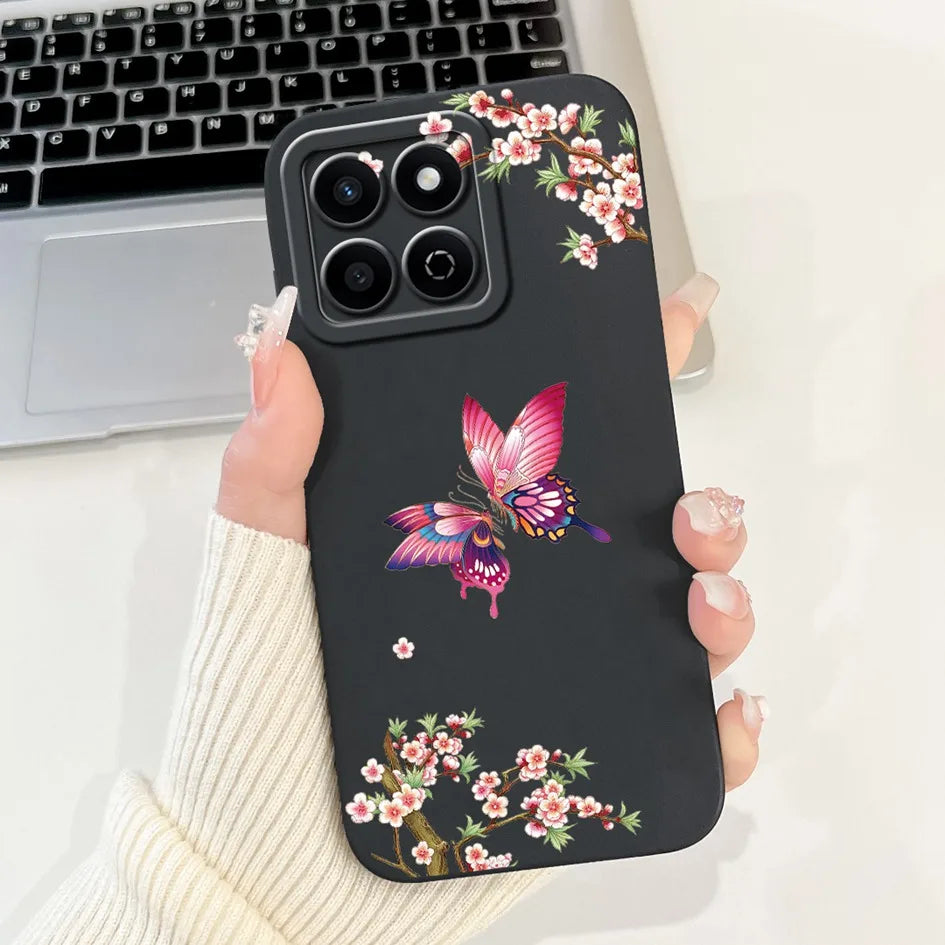 For Honor X7c 4G Case ALT-LX2 Shockproof Cover Sweet Girls Love Heart Soft Liquid Silicone Phone Cases For Honor 200 Smart Coque - Toxic Skullz