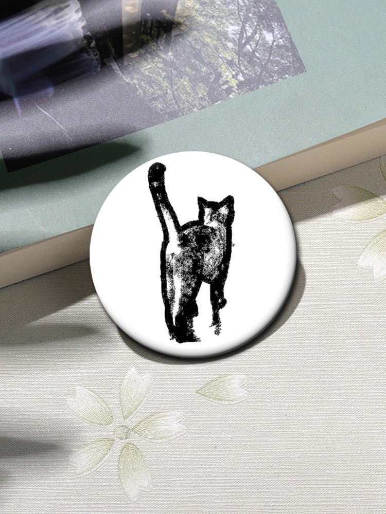Y2K Holographic Eye Funny Face Badge Cute Cat Star Pins I Love EMO Boys Brooches DIY Backpack Jeans Decor Aesthetic Accessories - Toxic Skullz