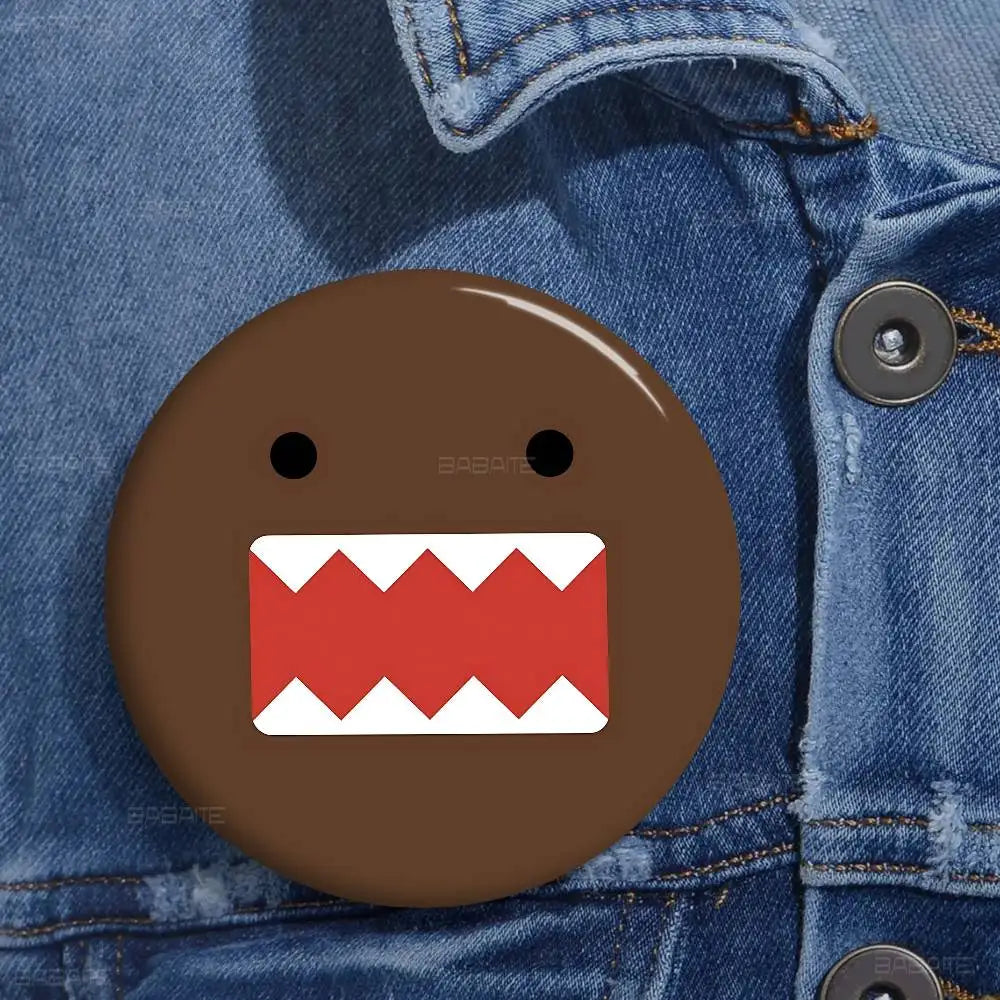 Cute Domo Kun 58mm Handmade Brooch Cartoon Cosplay Badge on Backpack Jewelry Accessories Gifts - Toxic Skullz