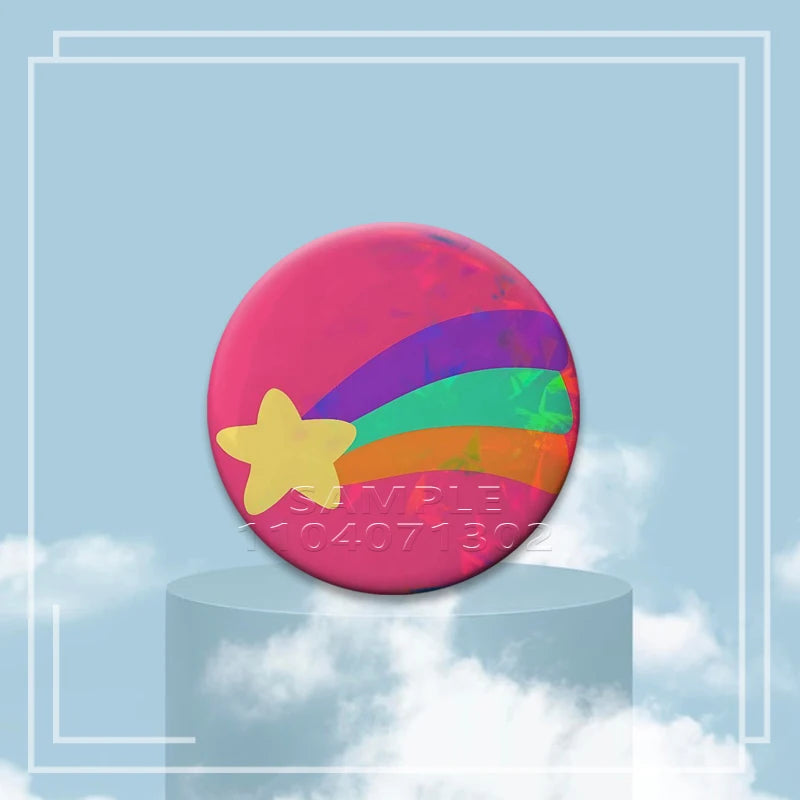 Y2K Holographic Eye Funny Face Badge Cute Cat Star Pins I Love EMO Boys Brooches DIY Backpack Jeans Decor Aesthetic Accessories - Toxic Skullz