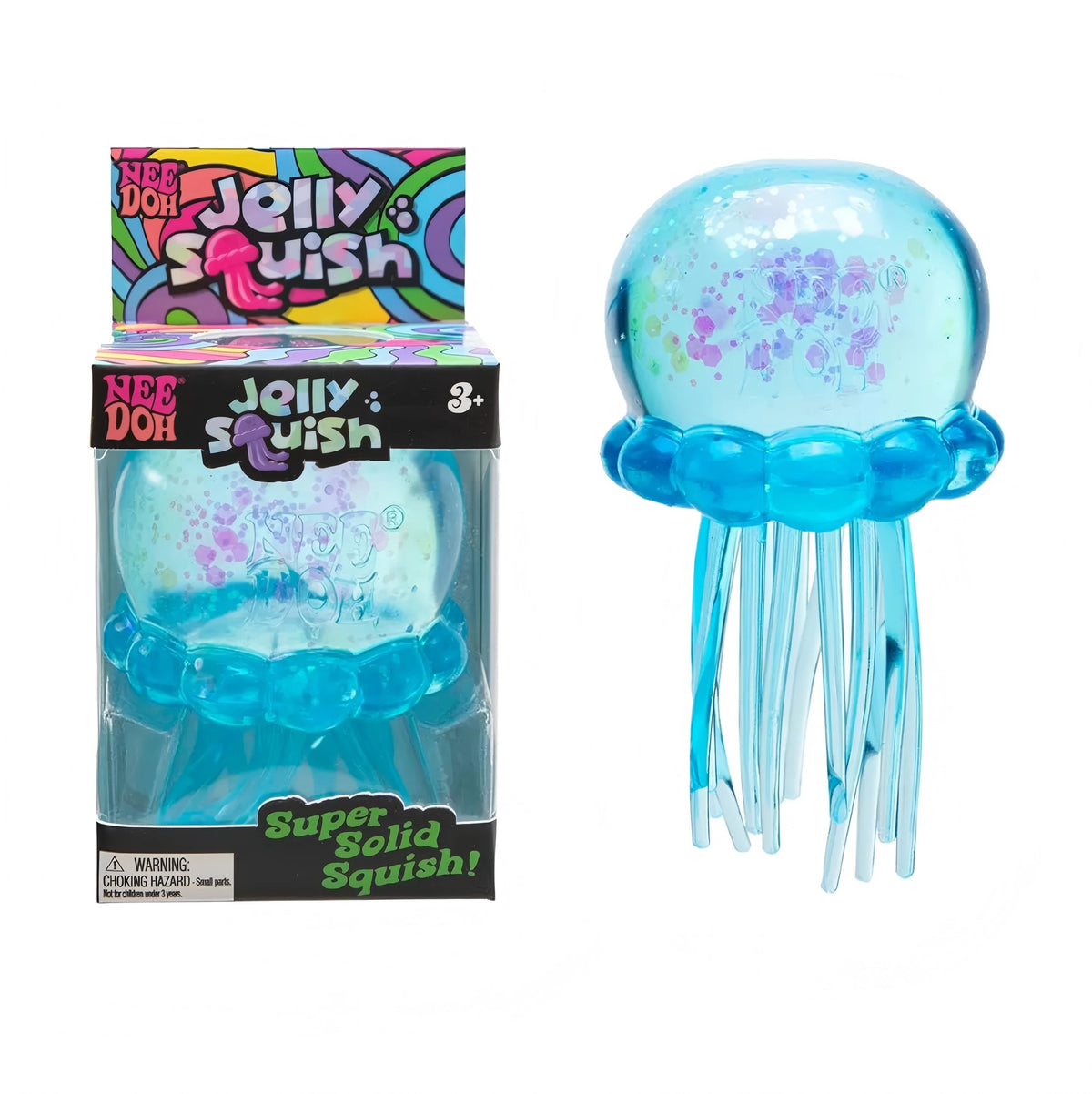 Trending Nee Doh Jellyfish & Cube Squish Toy, Soft Jelly Squeeze Stress Relief Fidget Toy, Sensory NeeDoh for Kids & Adults - Toxic Skullz