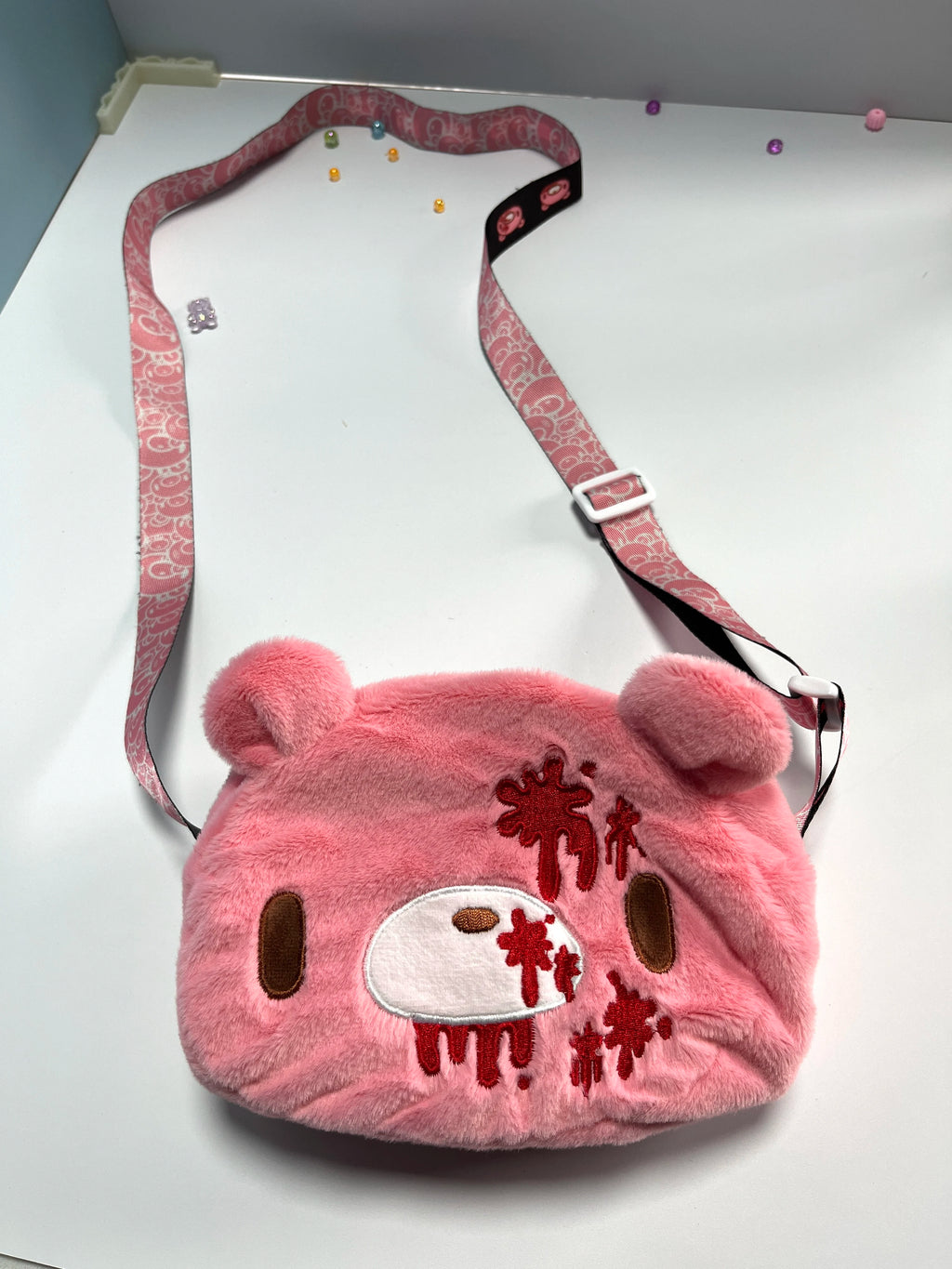 Pastel Goth Bloody Bear Crossbody Bag - Toxic Skullz