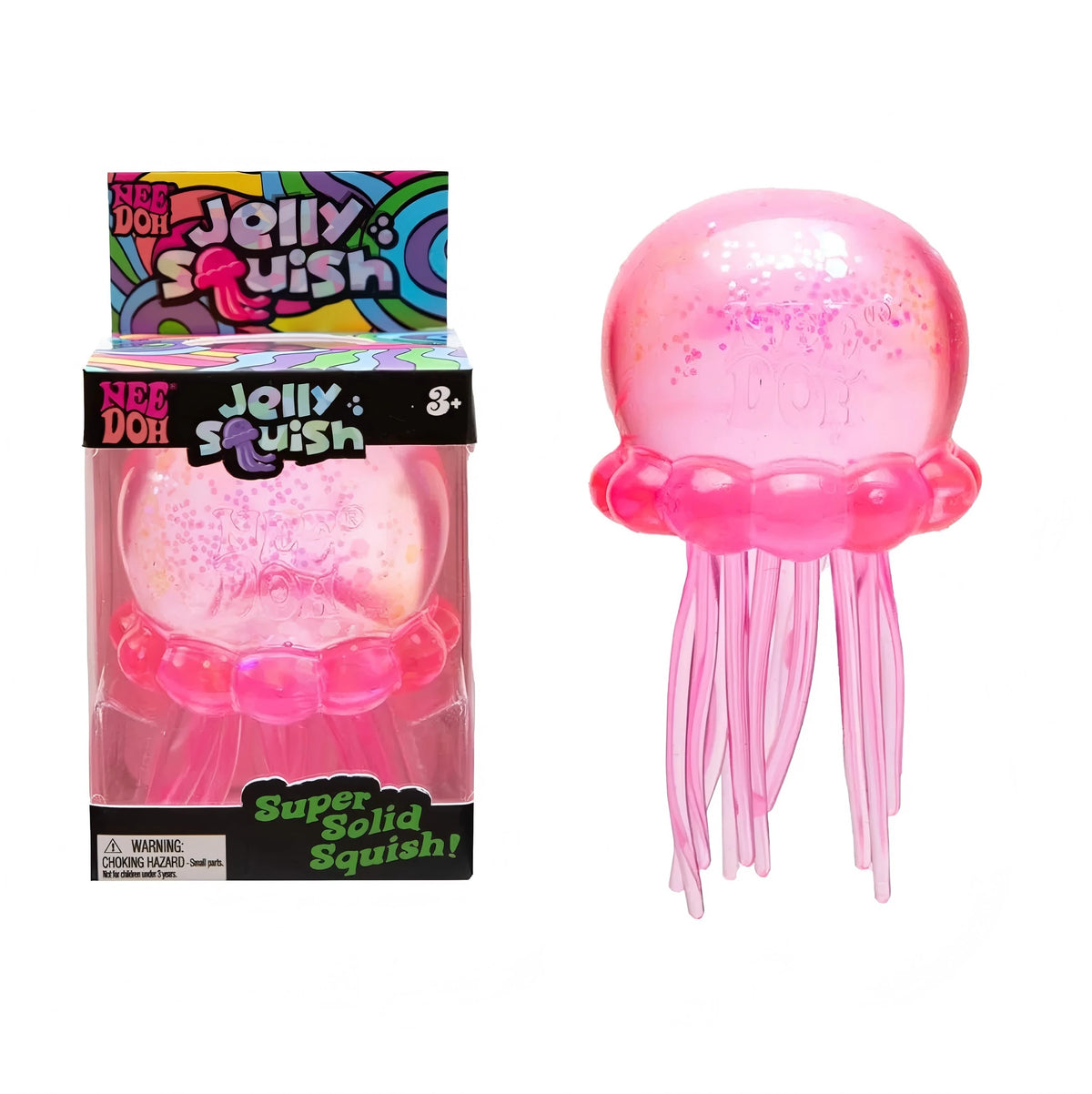 Trending Nee Doh Jellyfish & Cube Squish Toy, Soft Jelly Squeeze Stress Relief Fidget Toy, Sensory NeeDoh for Kids & Adults - Toxic Skullz