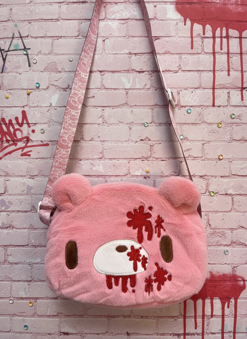 Pastel Goth Bloody Bear Crossbody Bag - Toxic Skullz