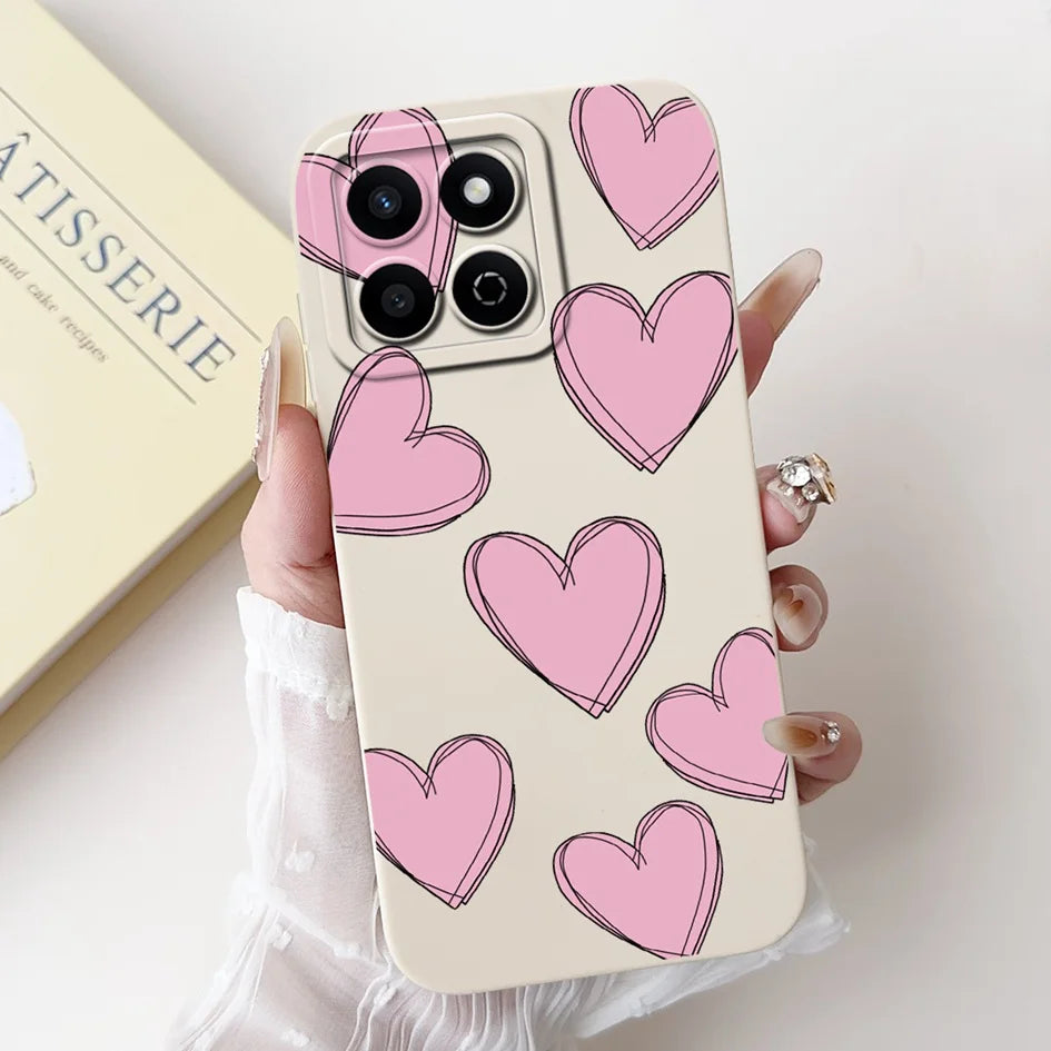 For Honor X7c 4G Case ALT-LX2 Shockproof Cover Sweet Girls Love Heart Soft Liquid Silicone Phone Cases For Honor 200 Smart Coque - Toxic Skullz
