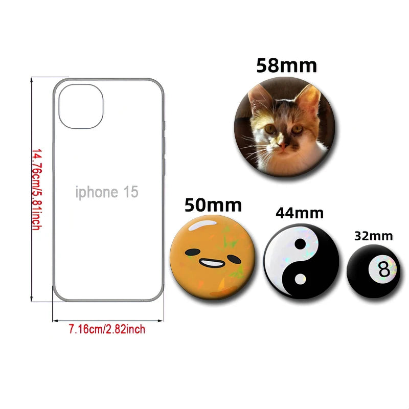 Y2K Holographic Eye Funny Face Badge Cute Cat Star Pins I Love EMO Boys Brooches DIY Backpack Jeans Decor Aesthetic Accessories - Toxic Skullz