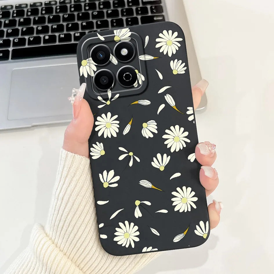 For Honor X7c 4G Case ALT-LX2 Shockproof Cover Sweet Girls Love Heart Soft Liquid Silicone Phone Cases For Honor 200 Smart Coque - Toxic Skullz