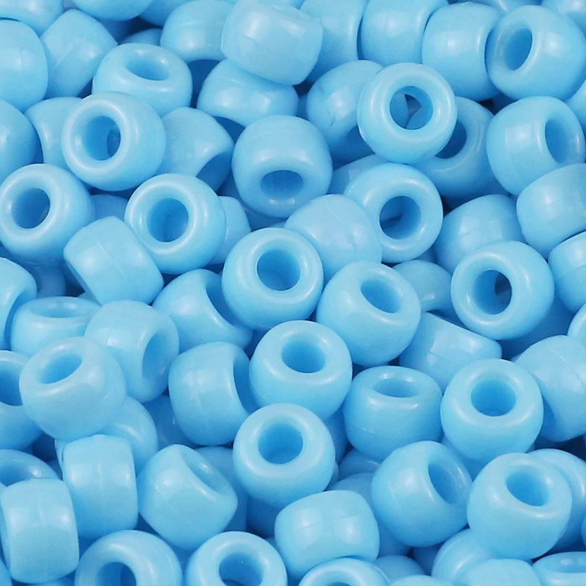 1200Pcs multi-colored Large Hole Pony Beads Plastic Beads For Bracelets Making DIY Crafts - Toxic Skullz