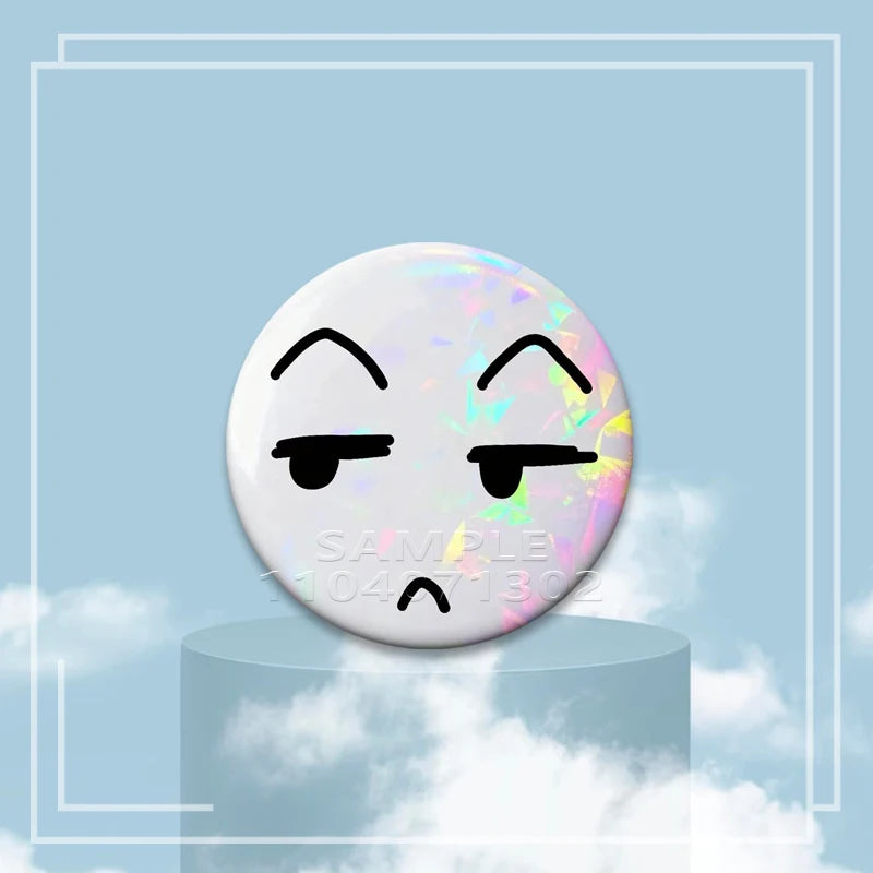 Y2K Holographic Eye Funny Face Badge Cute Cat Star Pins I Love EMO Boys Brooches DIY Backpack Jeans Decor Aesthetic Accessories - Toxic Skullz