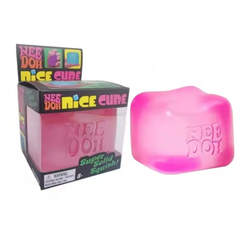 Trending Nee Doh Jellyfish & Cube Squish Toy, Soft Jelly Squeeze Stress Relief Fidget Toy, Sensory NeeDoh for Kids & Adults - Toxic Skullz