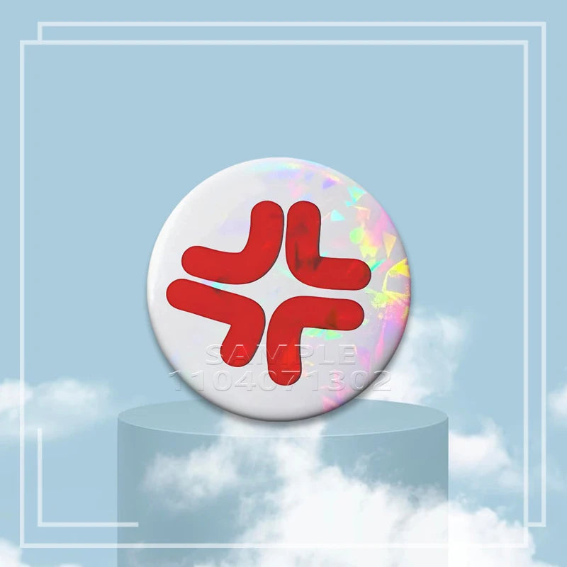 Y2K Holographic Eye Funny Face Badge Cute Cat Star Pins I Love EMO Boys Brooches DIY Backpack Jeans Decor Aesthetic Accessories - Toxic Skullz